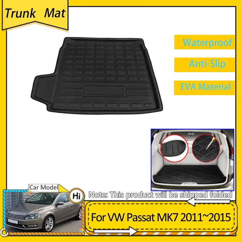 Car Trunk Mat For Volkswagen VW Passat B7 MK7 2011 2012 2013 2014 2015 Cargo Boot Pad Protective EVA Waterproof Carpet Liner