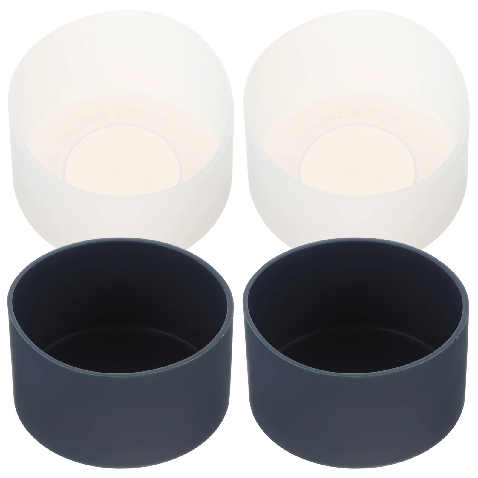 

4 Pcs Silicone Base Cup Covers Tumblers Stainless Steel Sports Durable Wear Resistant Heat Insulated Anti Slip Easy Grasp