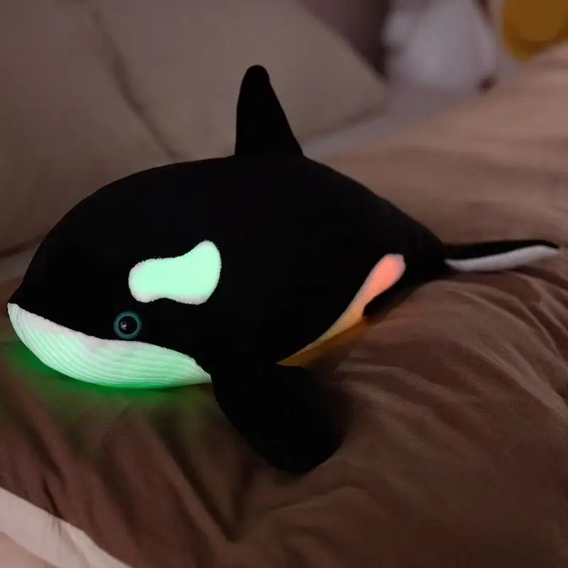 

28/40cm luminous killer whale shark stuffed plush toy figurine cartoon anime cute children's birthday gift pillow fun doll