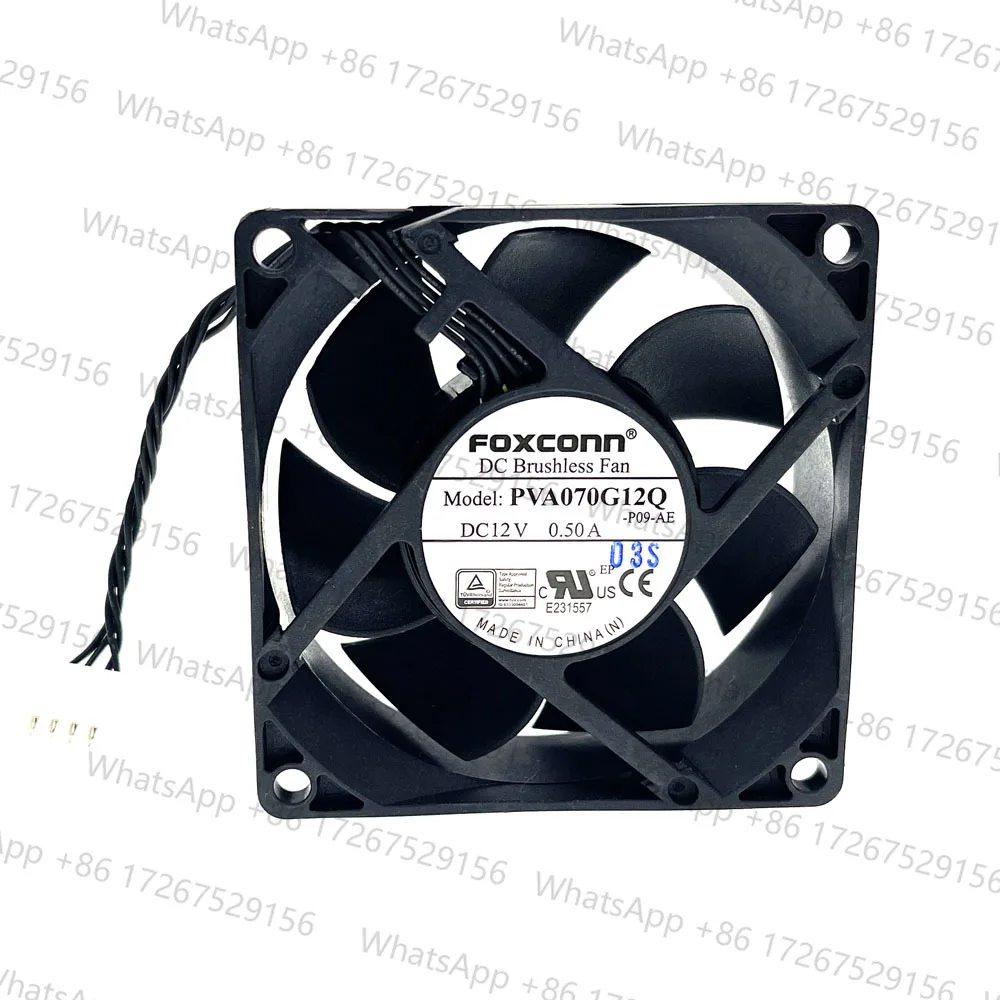 2pcs New PVA070G12Q DC Brushless Fan 12V 0.50A 7025 70*70*25MM 4 Wire PWM Cooling Cooler High Speed