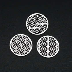 10pcs/lot--23mm Vintage Flower Of Life Charms Pendants For Diy Keychain Jewelry Making Findings Supplies Accessories Handmade