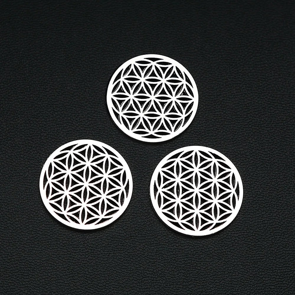 10 sztuk/partia-23mm Vintage kwiat życia Charms wisiorki dla Diy brelok do tworzenia biżuterii ustalenia dostaw akcesoria Handmade