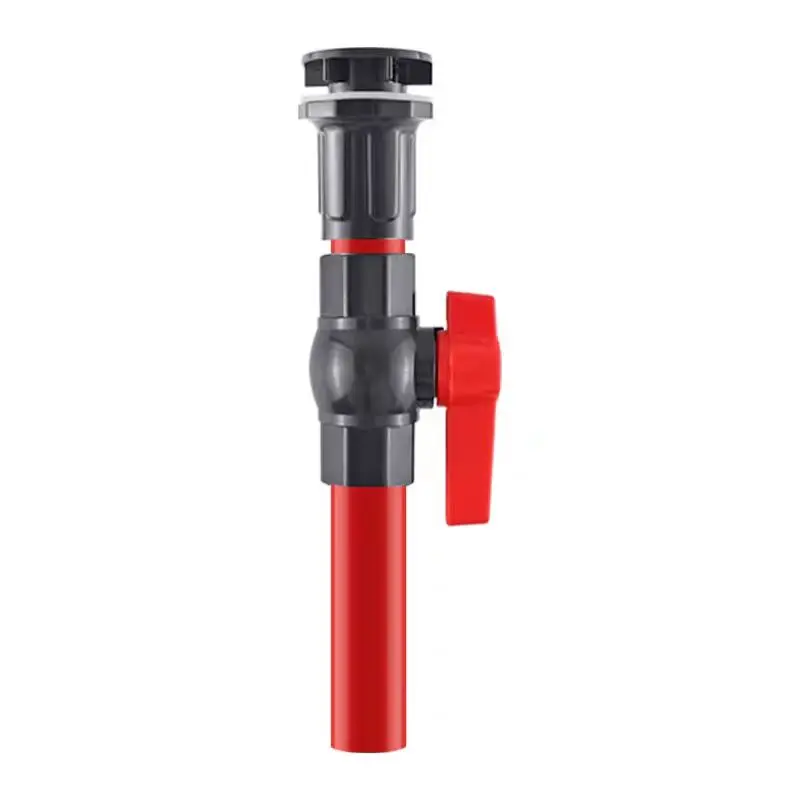 Aquarium Drainage Tube Kit Fish Pond Seafood Tank Bucket Pool Water Drain Outlet Pipe Faucet Switch Valve Accessries Red black