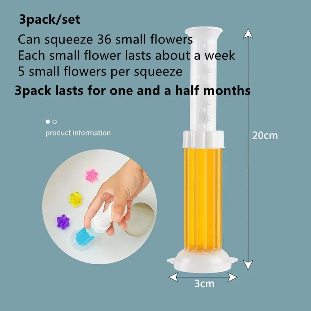 Toilet Bowl Cleaner Flower Fragrance Gel Air Freshener Closestool Perfume Aromatic Deodorant Cleaning Toilet Gel Stamp Supplies