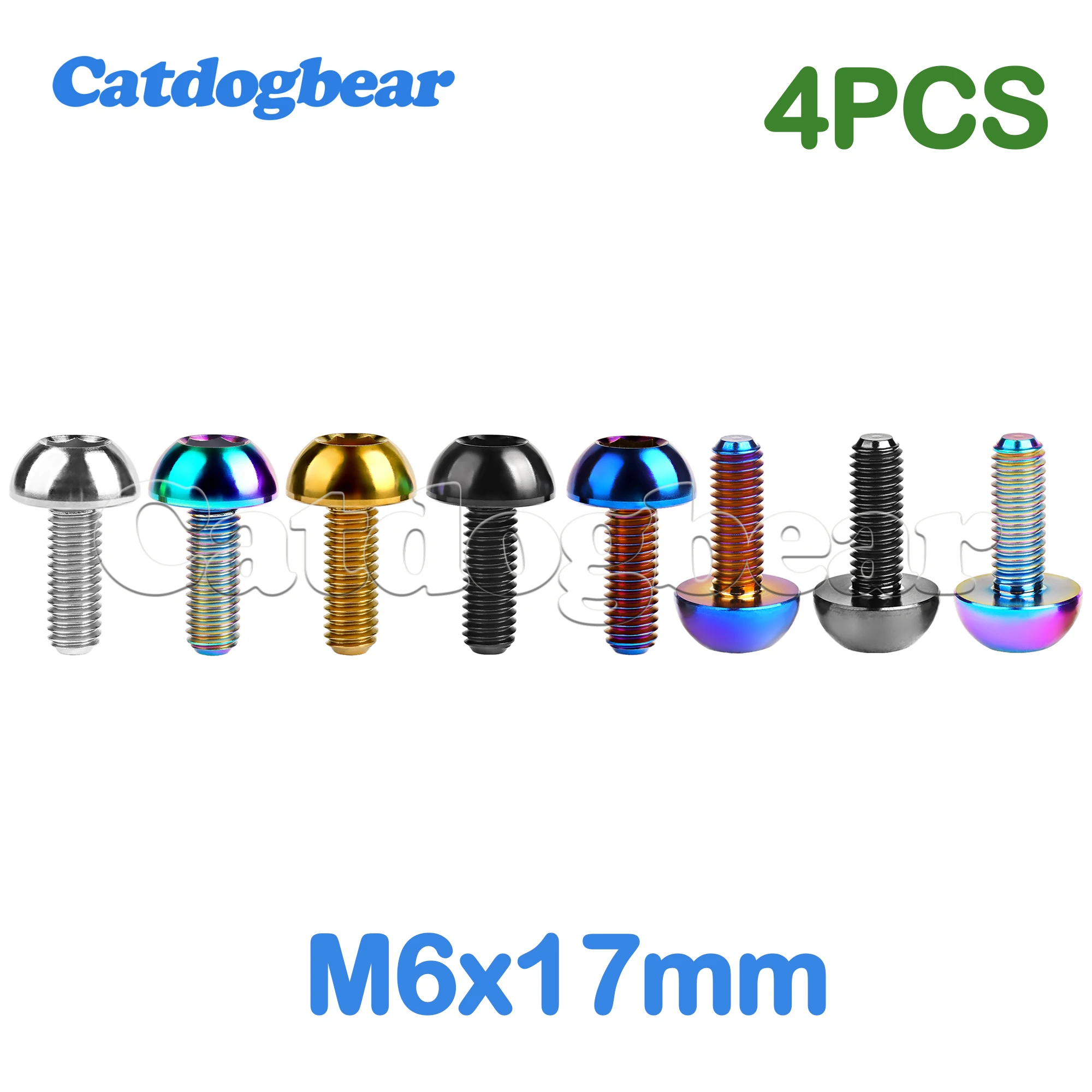 

Catdogbear 4PCS Titanium Bolt M6x17mm Hex Head Screws for Motor Bike Disc