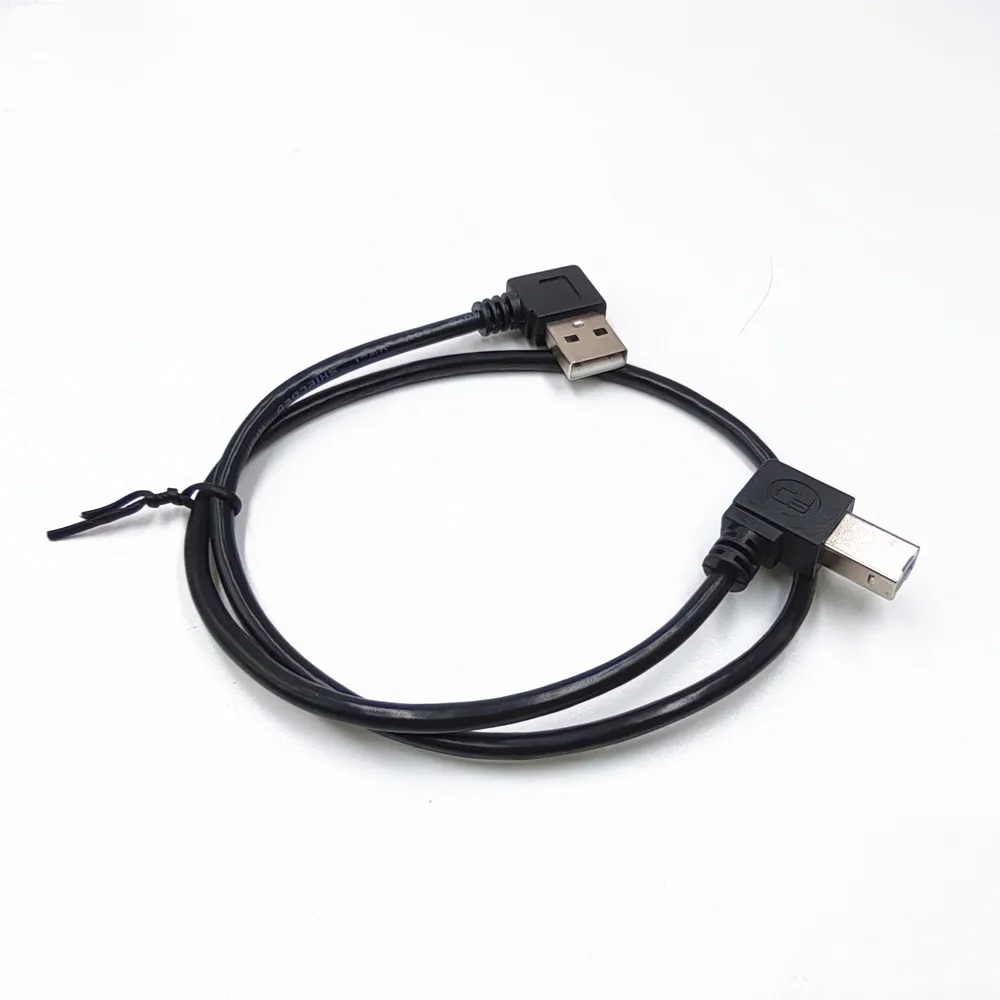Kabel USB 2.0 Typ A Męski na Typ B Męski, kątowy 90 stopni w lewo i w prawo, do drukarki i skanera, 50 cm 100 cm — zdjęcie produktu 5