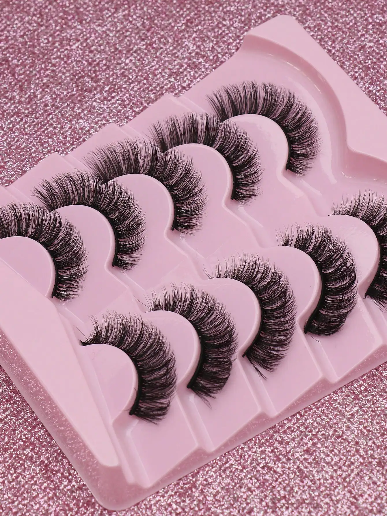 5 Pairs Cat Eye Lashes Faux Mink Eyelashes Winged End Eye Elongated Eyelashes Natural long Manga Lashes Fake Lashes Makeup