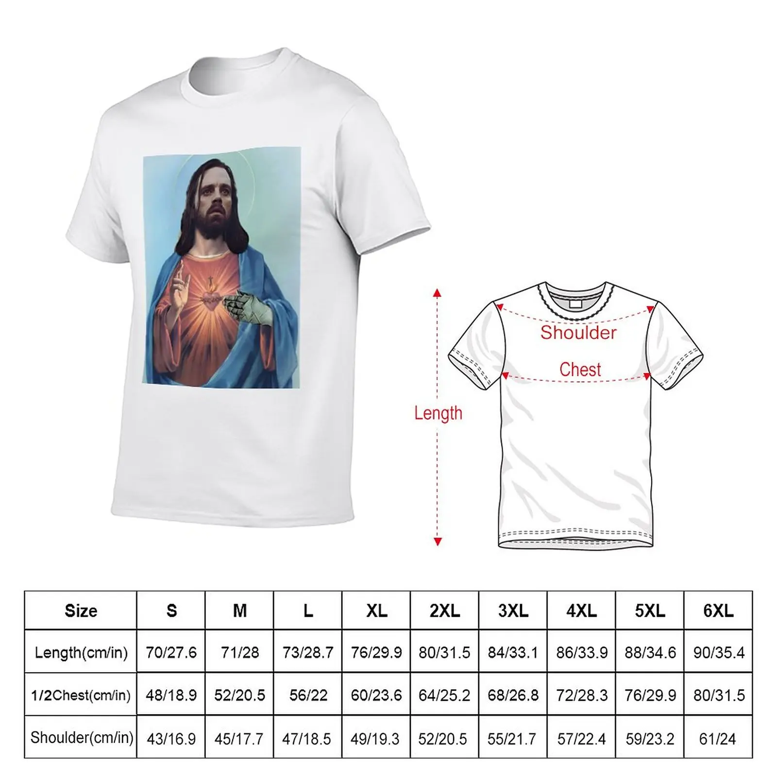 New jesus bucky barnes T-Shirt quick drying t-shirt cute tops new edition t shirt sweat shirts, men