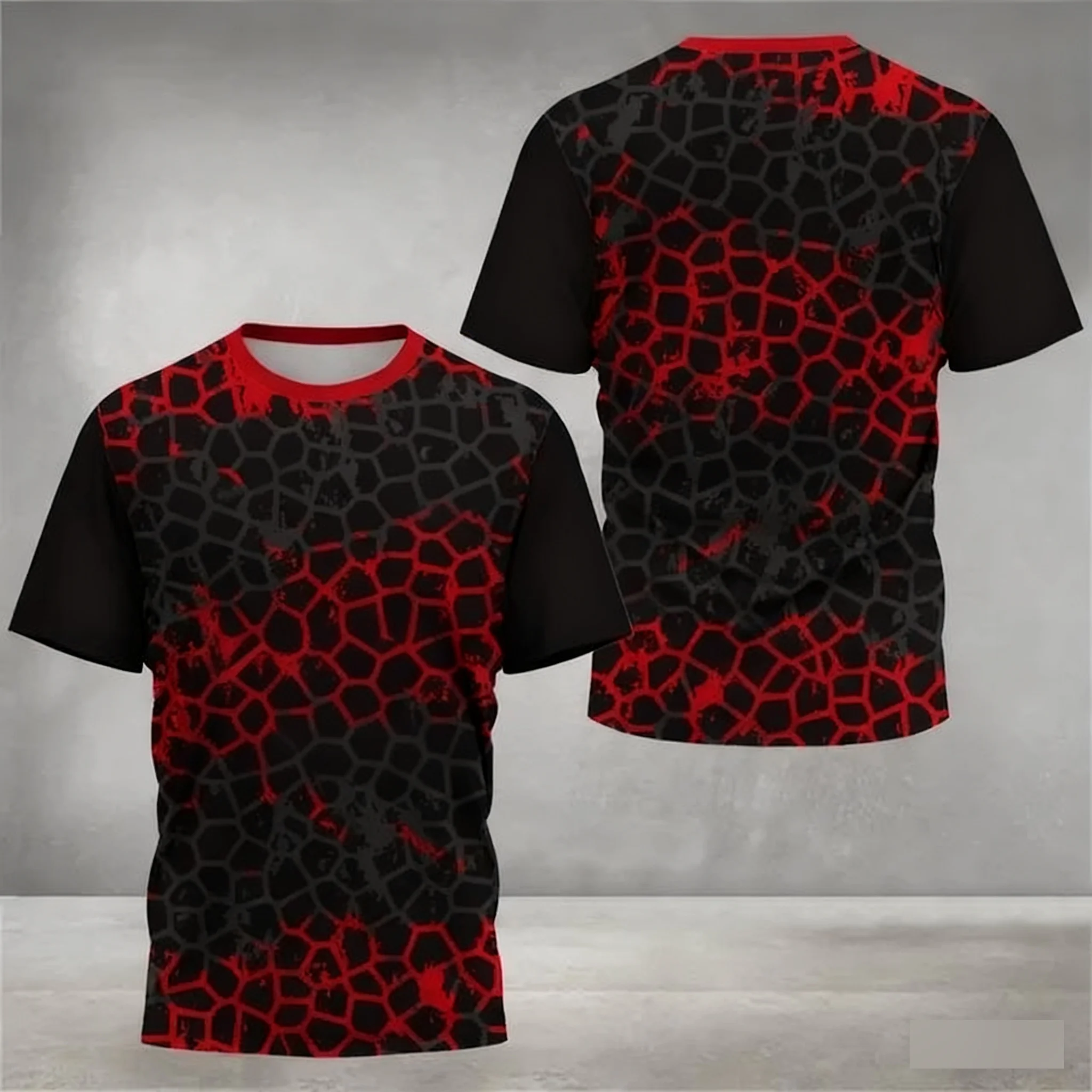 Neues 3D-gedrucktes Herren-T-Shirt für Sommer-Outdoor-Sport und Fitness, lässig und modisch, schnell trocknend und atmungsaktiv – Detail 8