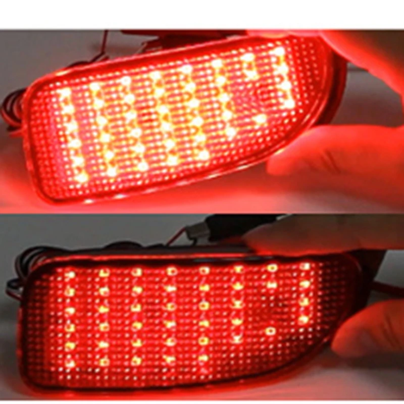 

Dne-zCar Rear Bumper LED Tail Brake Light Reflector Light Red Lens for Toyota Previa Estima 30 Series Car