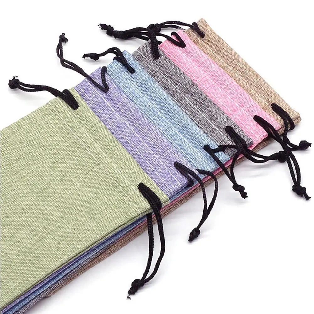 Smooth Sunglasses Storage Bag, Óculos Box Container, Phone Bag, Draw Bags, 18x9cm