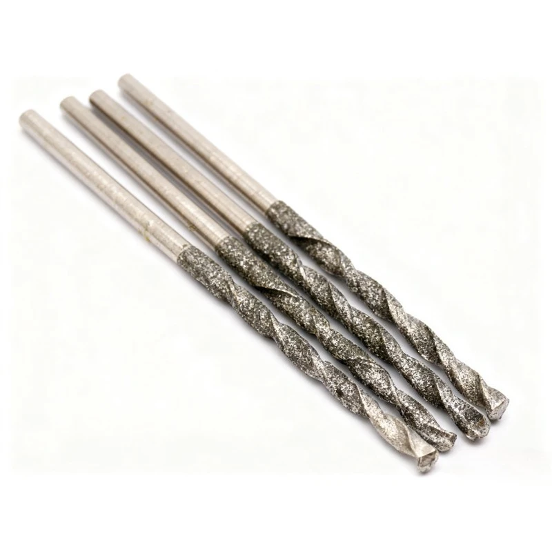 0.8-3mm Diamond-Coated Twist Drill Bits Pointed Twist Drill Bits For Glass, Stone Tile and Jewellery Drilling Diamond Drill Bits