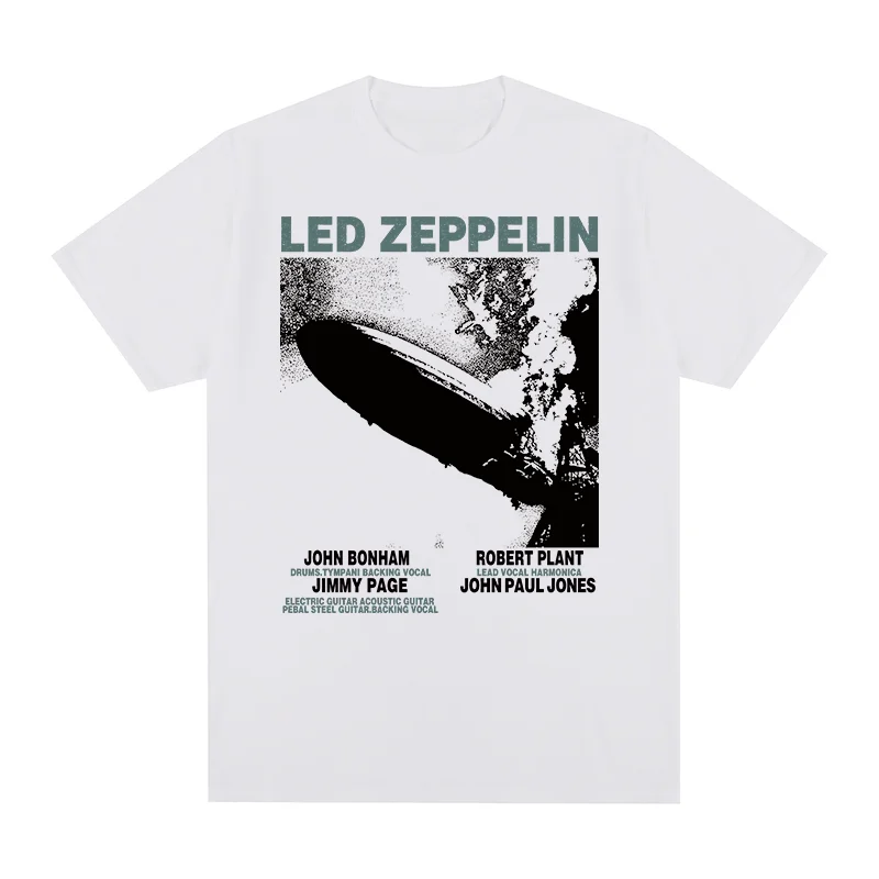 LED Vintage Rock Band Mothership Tour Symbol Printed T-shirt Men Women Cotton Loose Casual Tshirt Men's T-shirts Men's Clothing