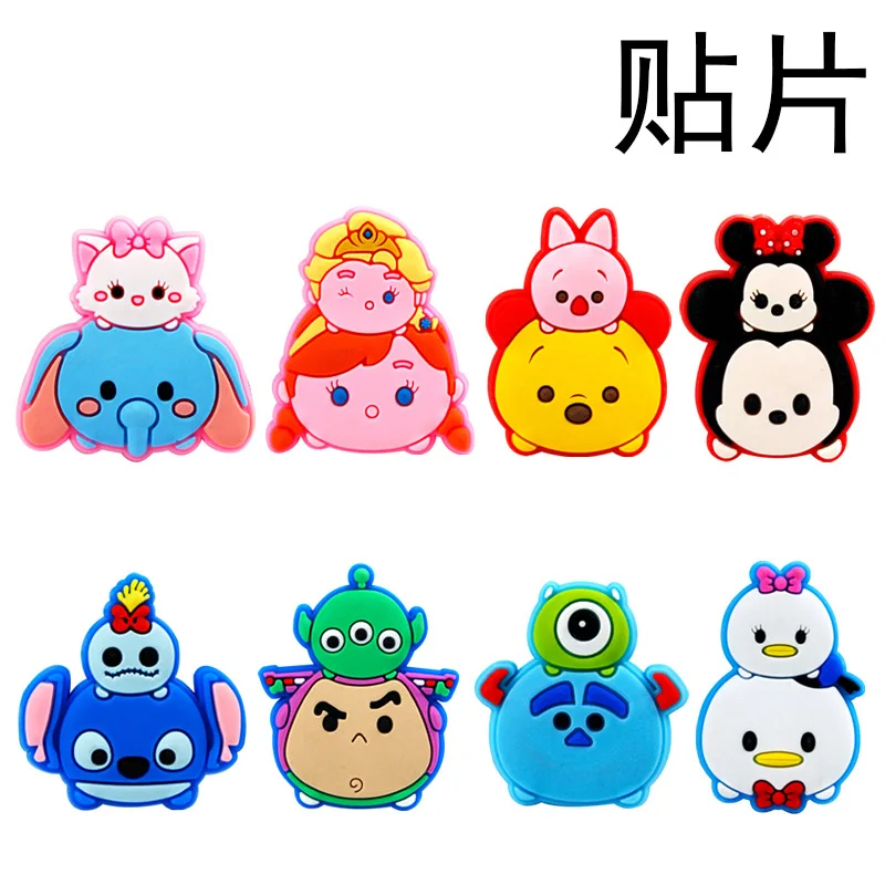 

100pcs Stitch Diy Semi-Manufactures Trinkets Silicone Patch PVC Paster Stickers For Mobile Phone Case Cover Earphone Case Shoes
