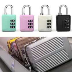 Portable Combination Lock 3 Dial Digit Dormitory Cabinet  Lock Luggage Padlock Backpack Zipper Lock Password Lock