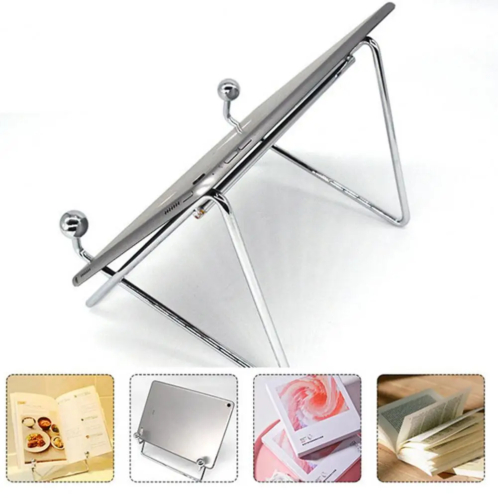 Recipe Display Stand Space Saving Easy Storage Recipe Rack High Hardness Geometric Modeling Recipe Rack Household Supply