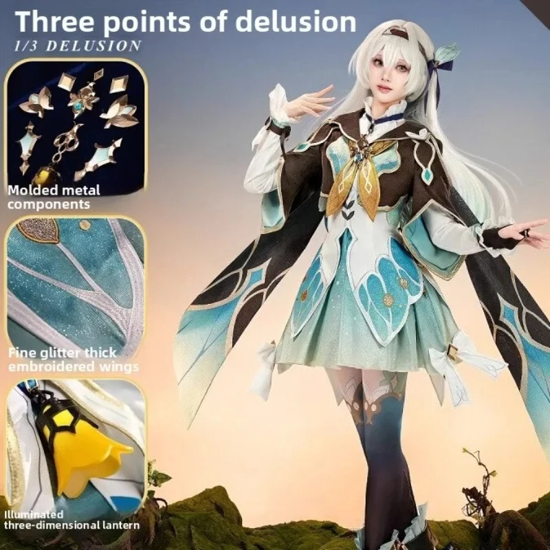 

В НАЛИЧИИ Косплей Костюм Светлячка Игра Honkai: Star Rail DokiDoki-SR HSR Женский Милый Костюм Outlet Светлячок Косплей Парик Хэллоуин