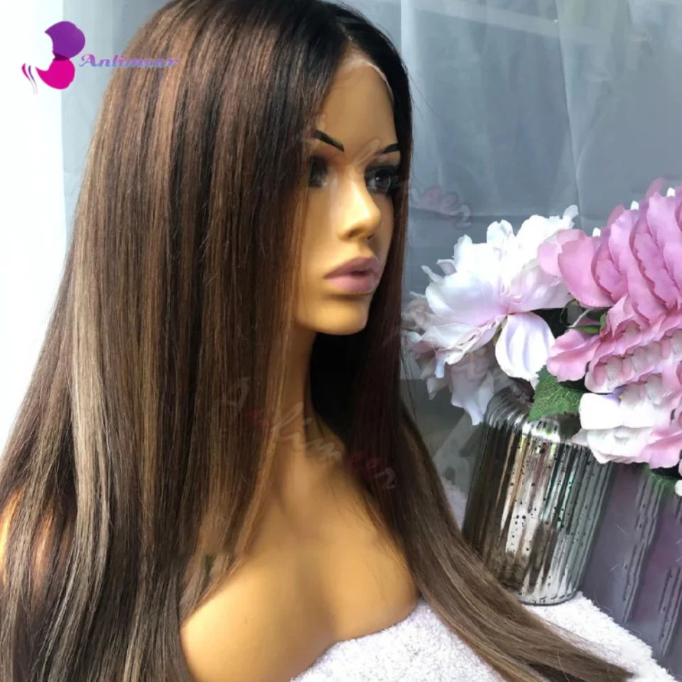 #2 Dark Brown Silk Straight 13x6/360 Lace Front Wig Silk Base Frontal Wig for Black Women Brazilan Full Lace Human Hair Wig