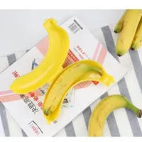 1pc Storage Box Banana Protective Trip Outdoor Lunch Fruit Box Banana Case Protector Box Container Student Luanch Bag