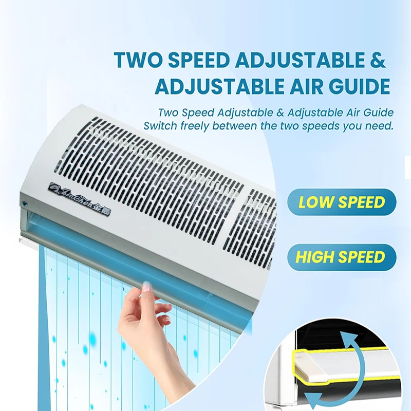 Wholesale High Quality 220V AC Motor White CE Certified Shop Mall Door Top Air Curtain with Wall/Window Mount