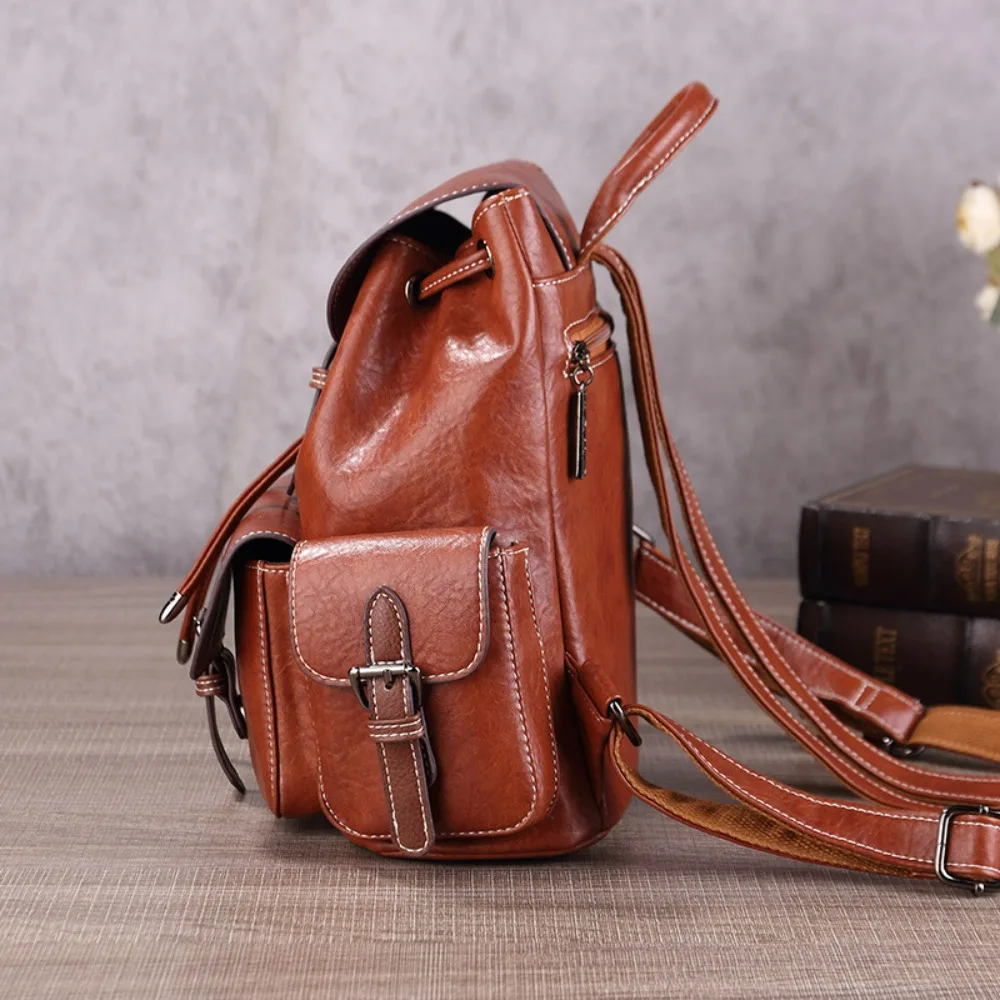 2025 nova mochila feminina vintage, mochila anti-roubo de grande capacidade, bolsa 3d mochila de caminhada casual para viagens