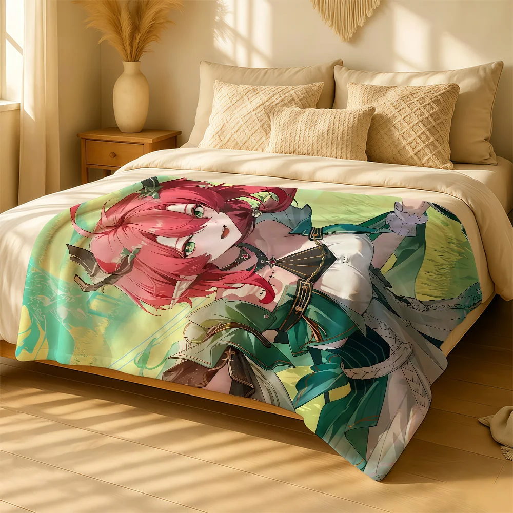 Wuthering Waves Ciaccona Blanket For Soft Warm Knee For Bedroom Living Room Bed Sofa Camping Picnic Office Gift Throw