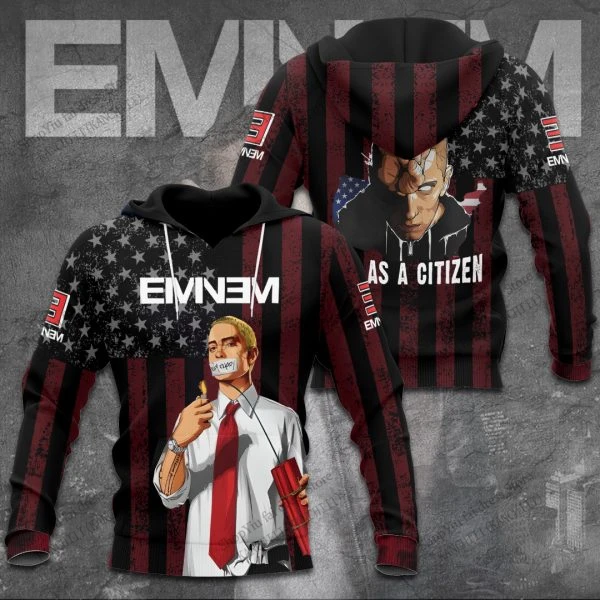 Rapper Eminem 3d พิมพ์ Hoodie ผู้ชายผู้หญิงแฟชั่น Rap Hoodies เสื้อกันหนาวเด็กเสื้อผู้หญิง Sweats ผู้ชาย Hoodie อัลบั้มเสื้อผ้าขนาดใหญ่ขนาด