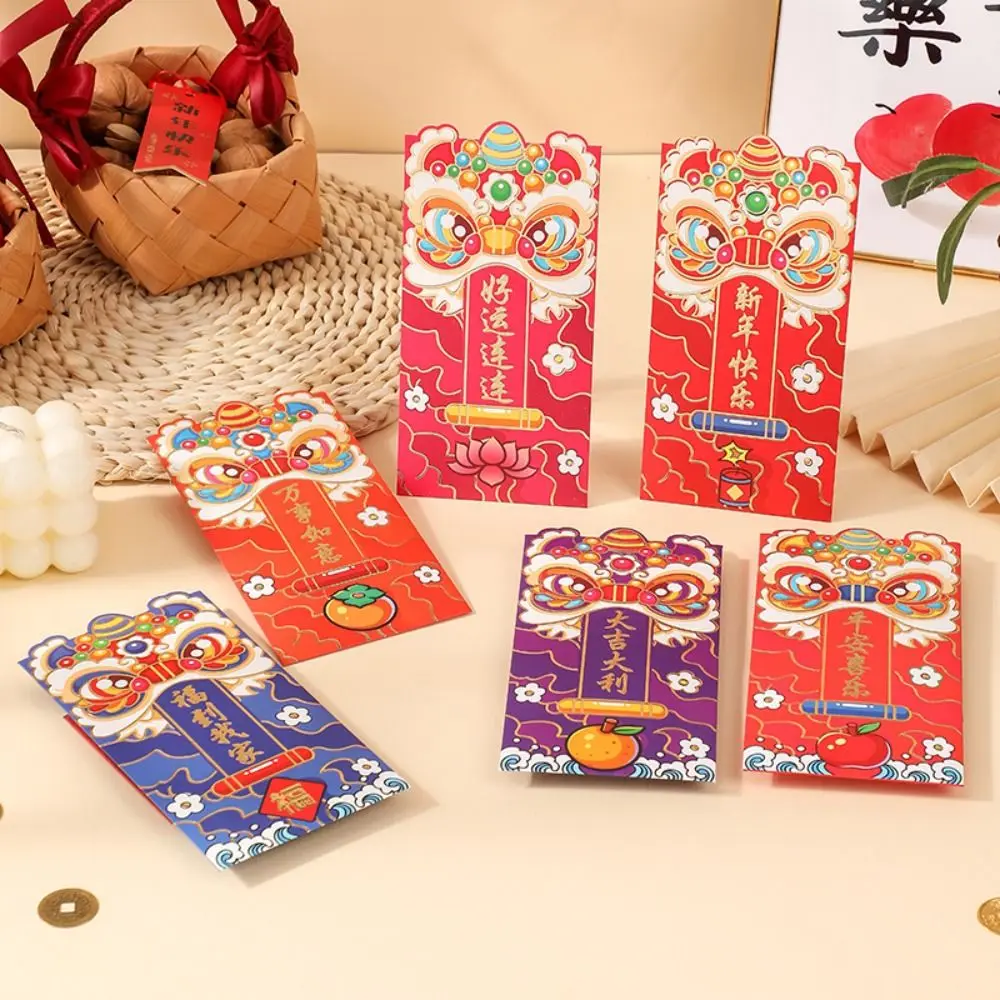 Chinese Style Snake Year Red Envelopes Traditional Hongbao Good Lucky Money Bags Blessing Red Packets Gifts Lunar New Year Gifts