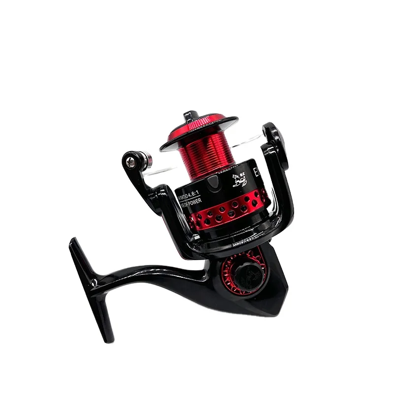 Fashionable and trendy red spinning reel fishing reel suitable for fishing use