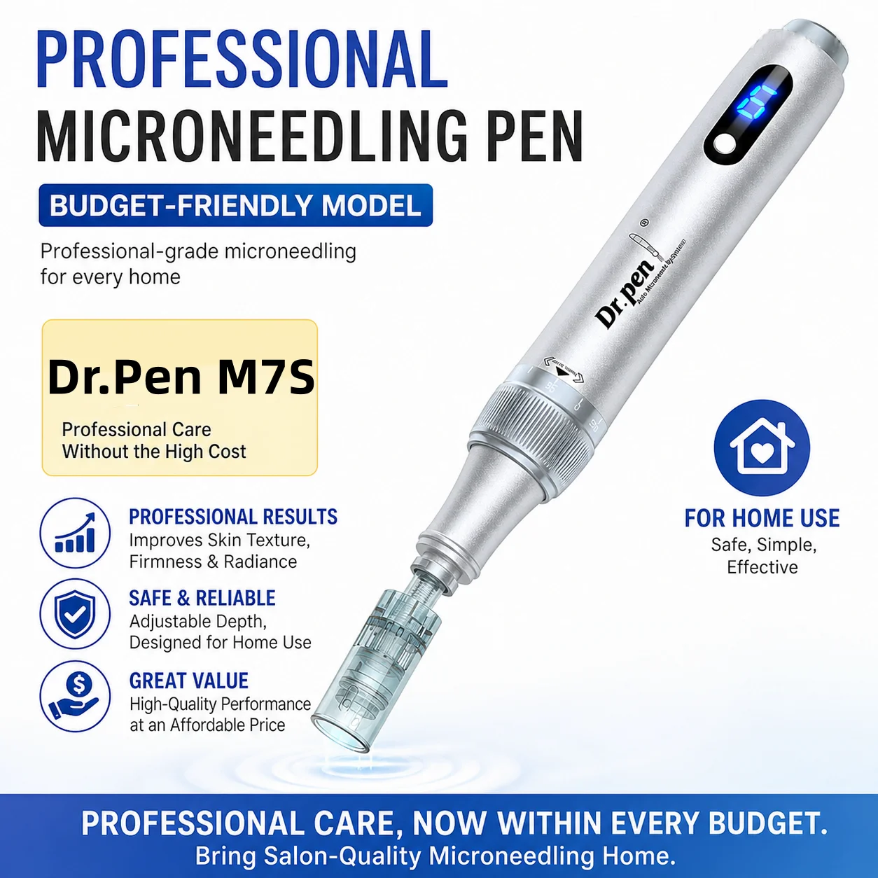 新型マイクロニードリングペン-drpen-m7s-ダーマスタンプペン-コードレス美顔器-10-100個-025mm-ダーマペン-m7sカートリッジ