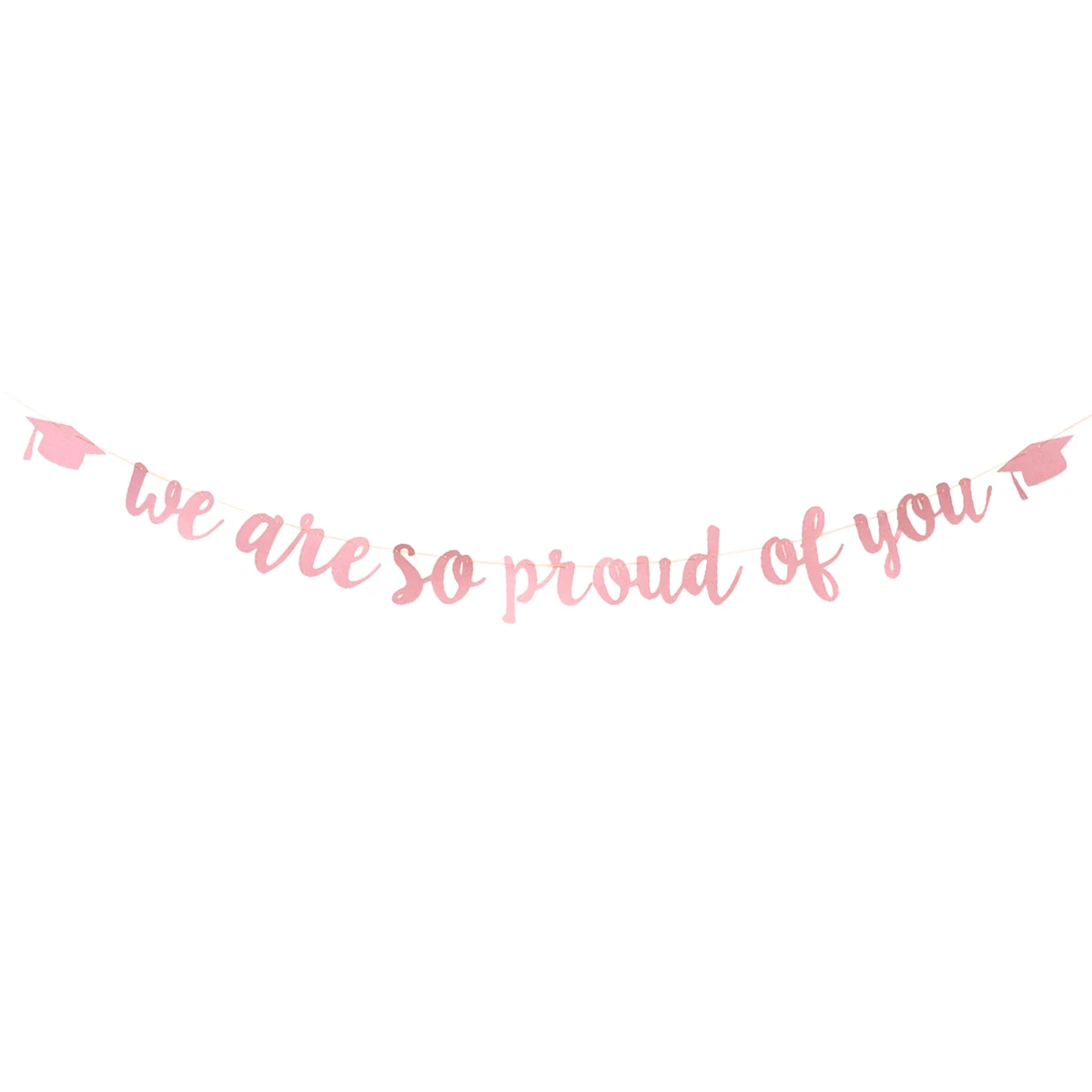 

2Pcs Doctor Hat Pull Flags Premium Paper Glitter Wall Decor Graduation Banner Doors Windows Tables Photo Backdrops Party