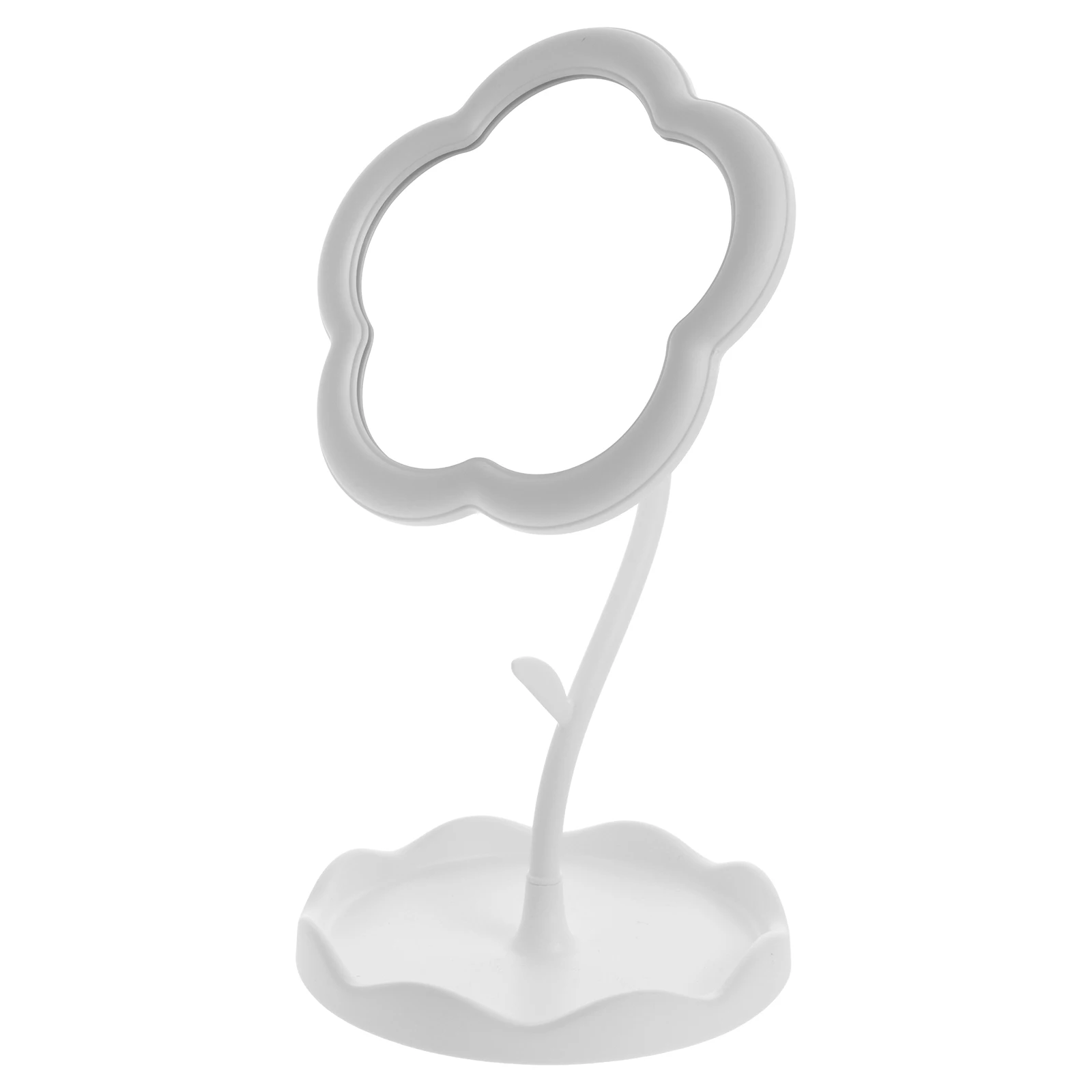 Small Desk Mirror with Stand Makeup Vanity Glass and Plastic Desktop Mirror for Office Dorm Home Dresser Tabletop Use Stylish