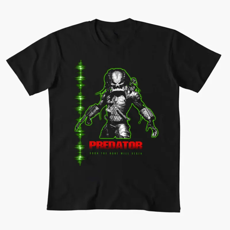 

0306 Retro Alien Sic-Fi Predator T Shirt Yautja Aliens NostromoWeyland Yutani Monster Hunter Graphic clothes All size Tops S-6XL