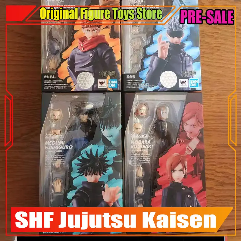 

100% оригинальные фигурки дзюдзюцу кайсен SHF Gojo Satoru Itadori Yuji Kugisaki Nobara, коллекция аниме-фигурок, модели игрушек