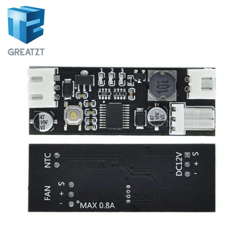 Single 12V 0.8A DC PWM 2-3 Wire Fan Temperature Control Speed Controller Chassis Computer Noise Reduction Module image 4