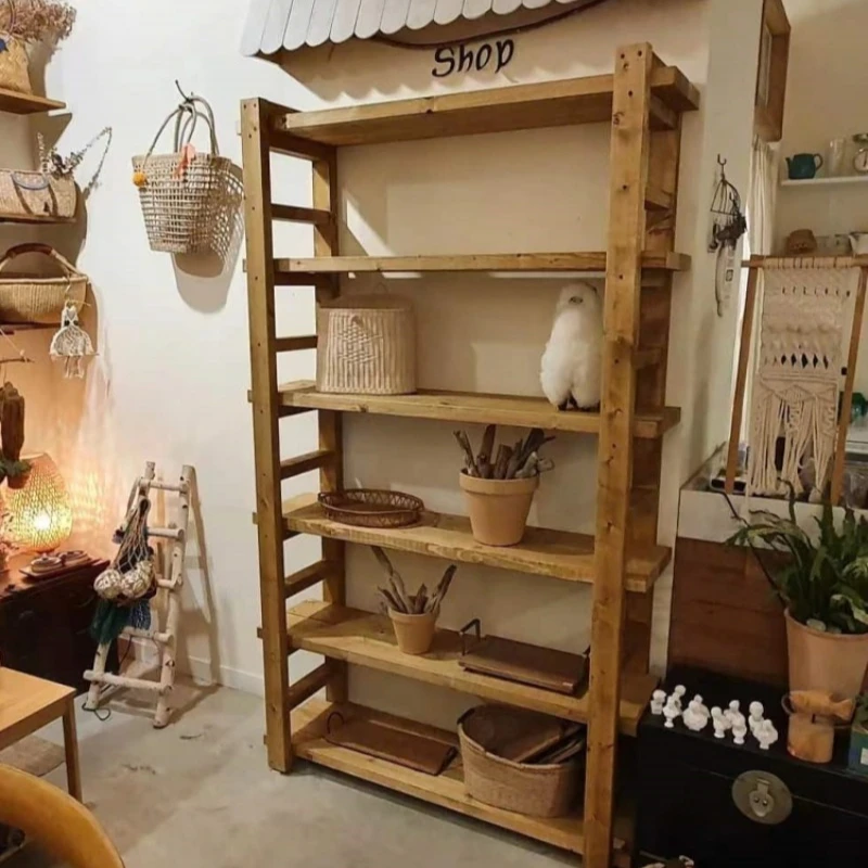 

Balcony shelf display rack Floor-to-ceiling multi-layer partition storage rack Flower shop potted plant shelf