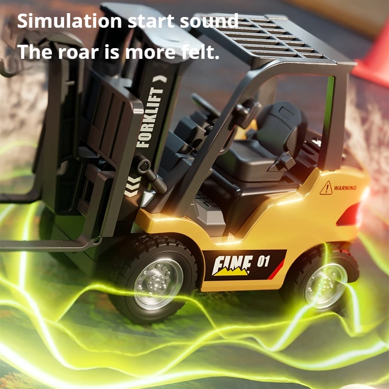 Rc Car Alloy Remote Controlled Toy Mini  Forklift 1:64 Multi-function remote control play Dual control of 2.4G and APP kid's toy