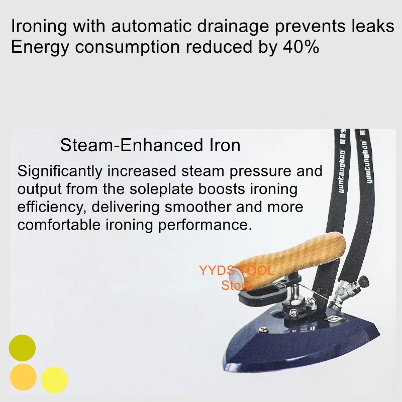 

Energy-Saving Full-Steam Iron for Clothing, Fabrics, and Curtains Leak-Proof Boiler Iron for Dry Cleaners and Home Use