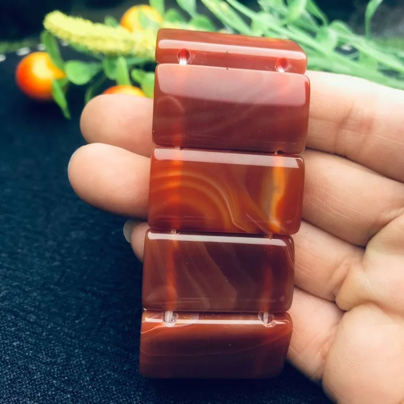 

Новый браслет из натурального агата, изысканный, модный и универсальный браслет для мужчин и женщин