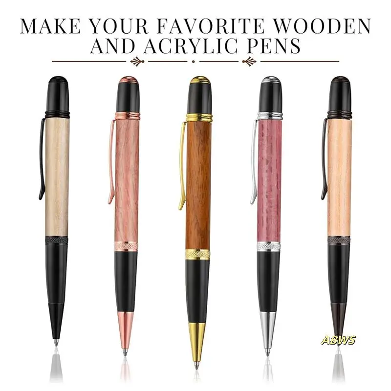 10 Sets Pen Making Kits With Refills Copper Pen Turning Supplies For DIY Pen Making-Ideal Classroom, Teacher, Student Gift - Image 4