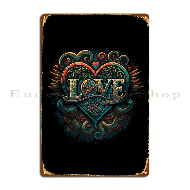 الحب علامات معدنية المطبخ مخصص نادي بار لويحات تين تسجيل ملصق