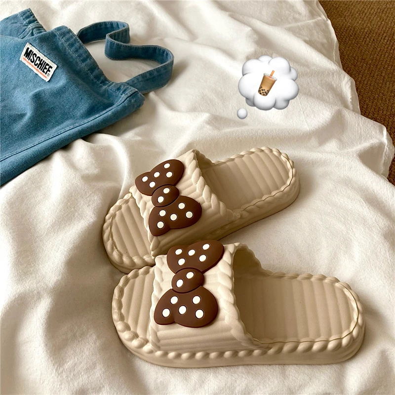 รองเท้าแตะแบบผูกเชือก นุ่ม ส้นเตี้ย กันลื่น ใส่ได้ทั้งในบ้านและนอกบ้าน รองเท้าผู้หญิง สวมใส่สบาย รองเท้าแตะใส่ในบ้าน วัสดุ EVA