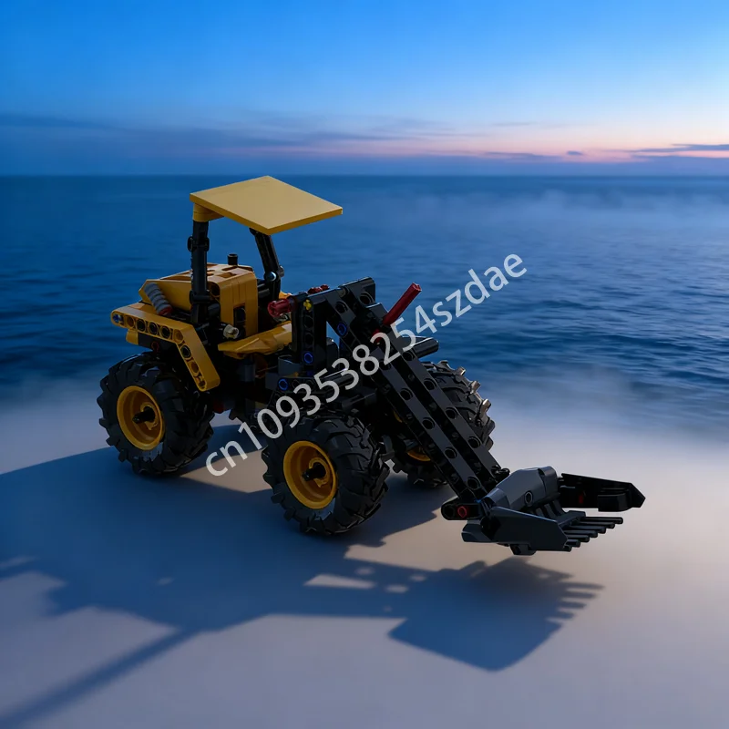 

215 шт. MOC колесный погрузчик Manure вилка техническая модель строительные блоки архитектура Рождественский подарок креативный кирпич детская игрушка на день рождения