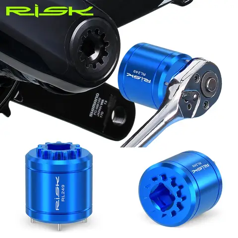 2 In 1 자전거 DUB 크랭크 셋 커버 제거 도구 XTR M9100 하단 브래킷 크랭크 나사 제거 도구 3/8