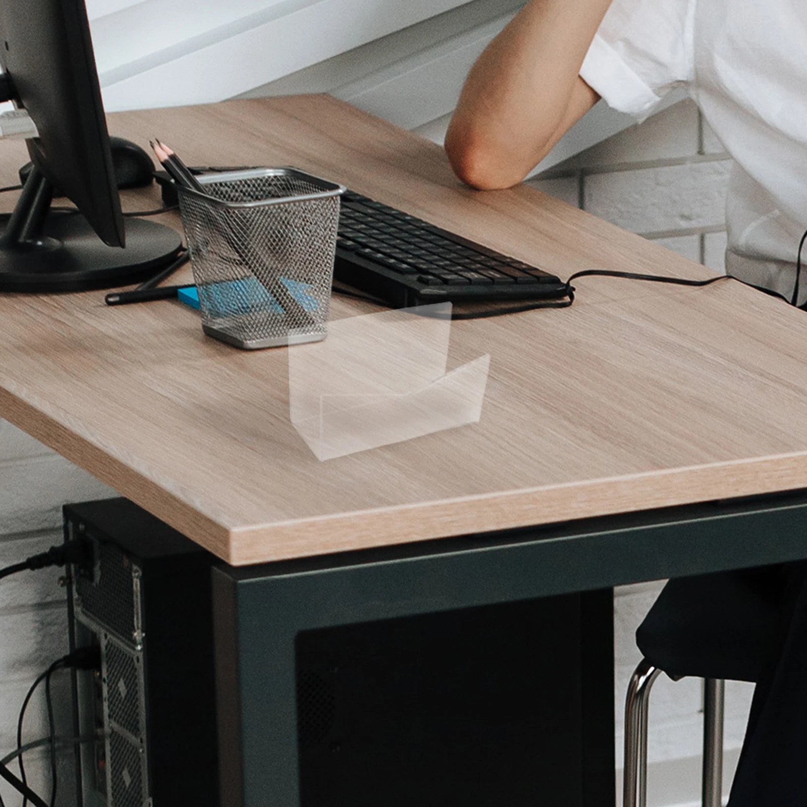 2Pcs Acrylic Clear Mail Organizer Envelope Holder Desk Letter Stand Postcard Organizer Desktop Mail Holder Office Document