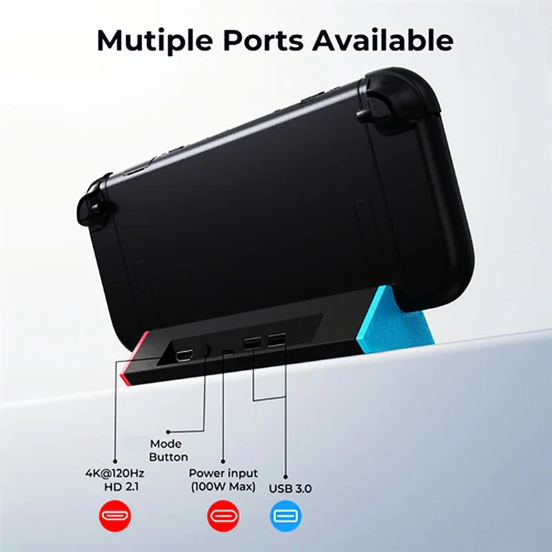 Для док-станции Switch 2, 4K при 120 Гц, совместимые порта USB и типа C, аксессуары для улучшенных игровых выступлений-X64A