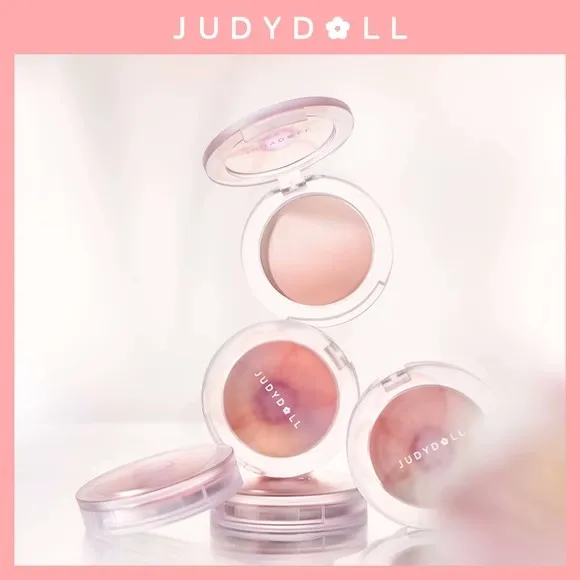 Judydoll gradient Blush ผสมสีพีช Rosy Rose Brightening Gentle แต่งหน้า Nude ธรรมชาติแต่งหน้าผู้หญิงแต่งหน้า Contour