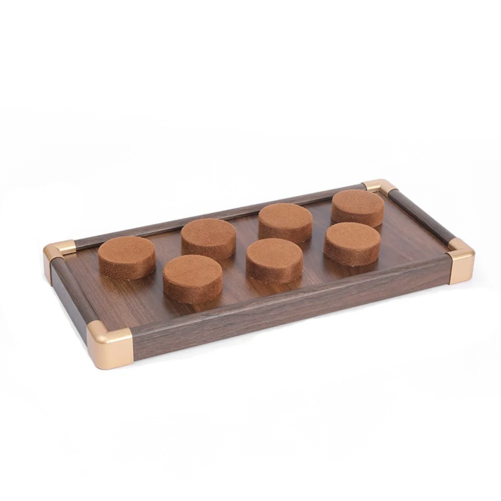 

Simple Walnut Wood Bracelet Tray Organizer Storage Case Bracelet Display Rack Ornaments Necklace Hand Jewelry Holder Gift