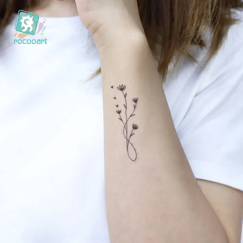 15 tymczasowych naklejek z tatuażami kwiatowymi motylkami na twarz, kostkę, ramię, szyję itp. Ekologiczne wodoodporne naklejki z tatuażami