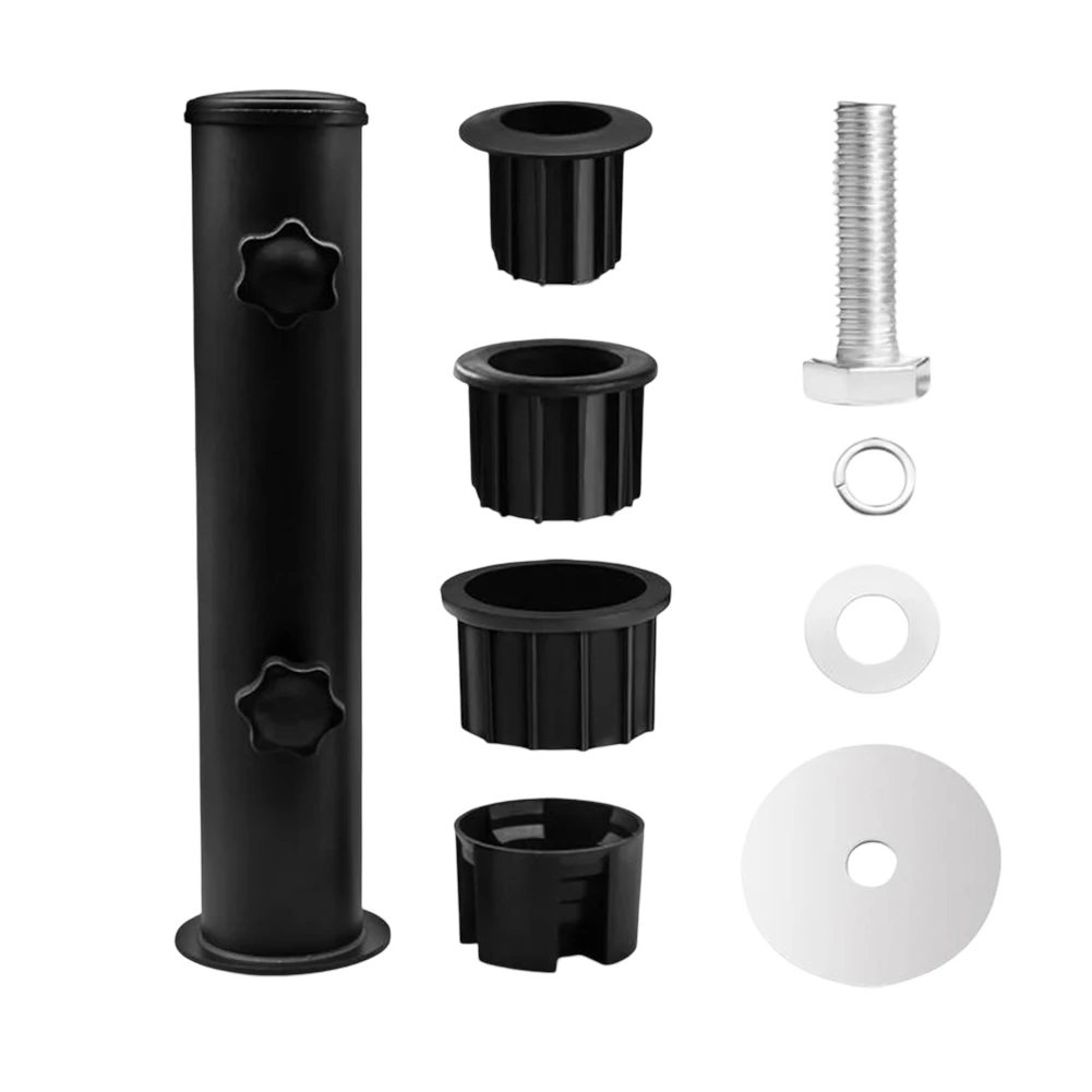Outdoor Umbrella Stand Metal Deck Mount Outdoor Gatherings Easy Installation Heavy-Duty Support Stability In Wind